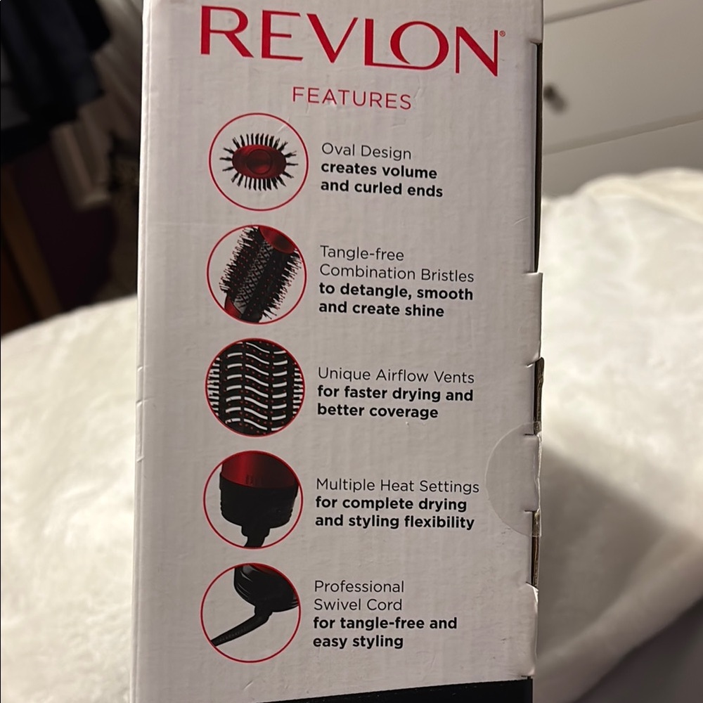 Revlon Red and Black Hair Styling Tool Volumizer Brush - Picture 4 of 5